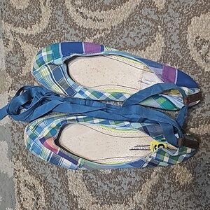 American Eagle Ballerina Flats, 9 Plaid